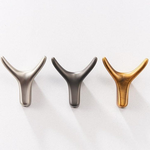 Deer Shaped Hook | Nickel (Set of 3)