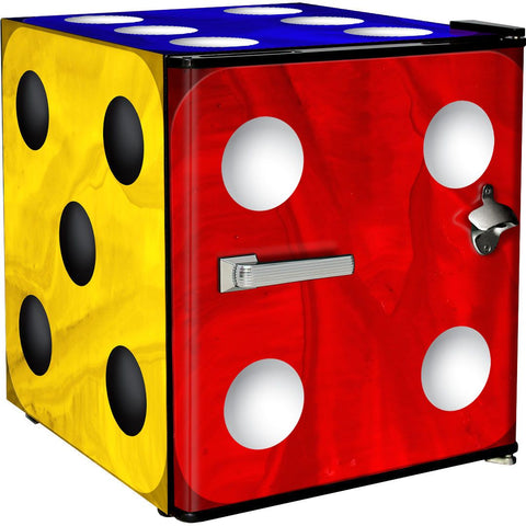Retro Dice Design Mini Bar Fridge - A Great Gift Idea - ModelBC46B-DICE