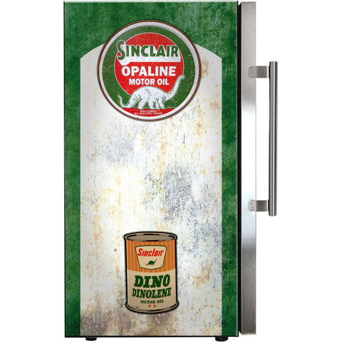 Dino Schmick Vintage Fuel Pump Triple Glazed Alfresco Bar Fridge With LED Strip Lights - Model SC88-FP-DINO