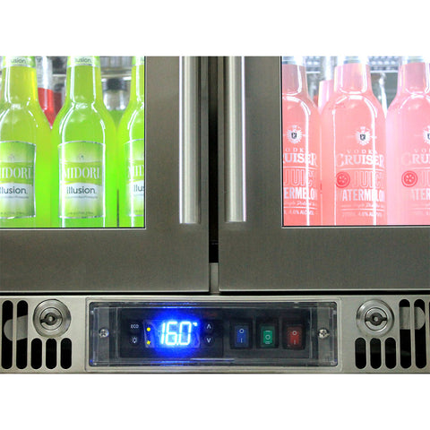 Outdoor Rhino ENVY Bar Fridge Coldest Beer 43ºC+ Best Alfresco 316 Marine Grade Stainless Steel Body - Model ENV2H-SD