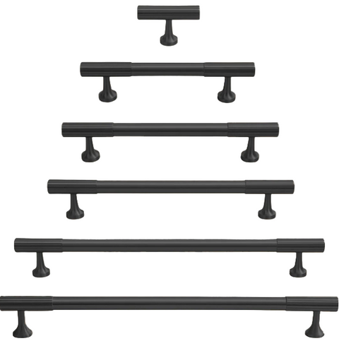 Freya Matte Black Knob with hand-assembled craftsmanship and intricate textured design for coastal and contemporary cabinetry.