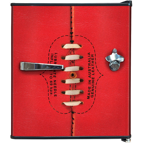 Retro Footy Design Vintage Mini Bar Fridge With Opener - Add Your Own Name - Model BC46B-FOOTY