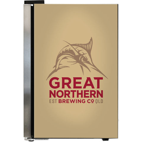 Great Northern branded bar fridge, Great gift idea! Great Entertaining Room Or Man Cave Item - Model SC70-SS-GNBC-GOLD