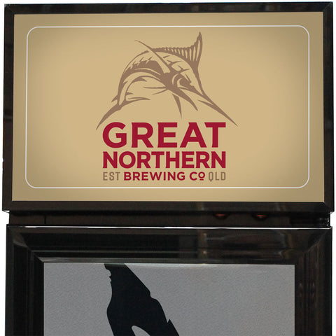 Great Northern Branded Skinny Upright Bar Fridge - Model SS-P160-GNBC-GOLD