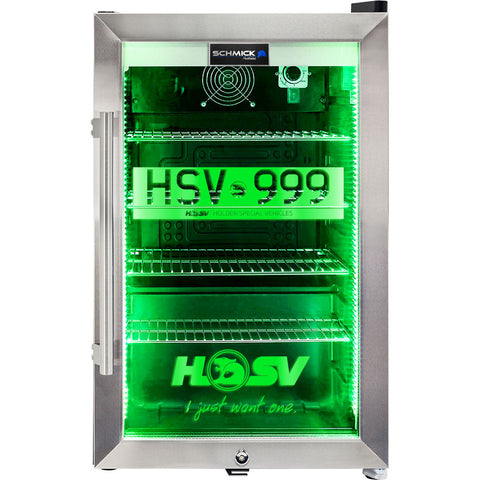 HSV GTSR branded bar fridge, Great gift idea! Add You Own Number Plate To Door! Model SC70-SS-GTSR
