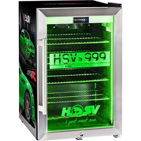 HSV GTSR branded bar fridge, Great gift idea! Add You Own Number Plate To Door! Model SC70-SS-GTSR