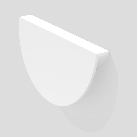 Handle Style 390.W – Half Moon, Semi-Circle – Designer Profile – White