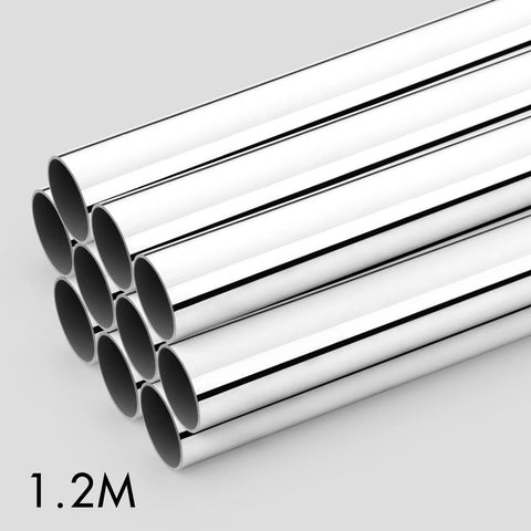 Round Hanging Rail – Steel, Polished Chrome, 1.2m