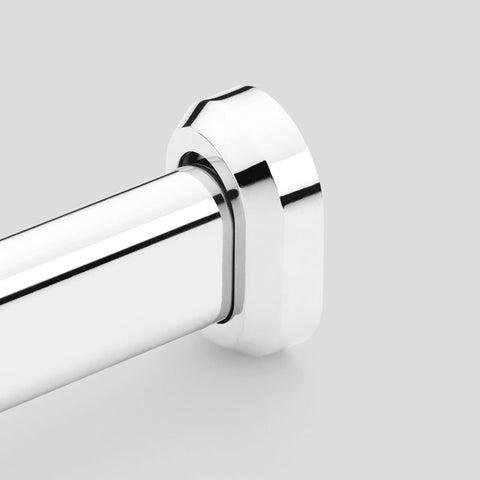 Oval end support - Flange With Cover, Polished Chrome