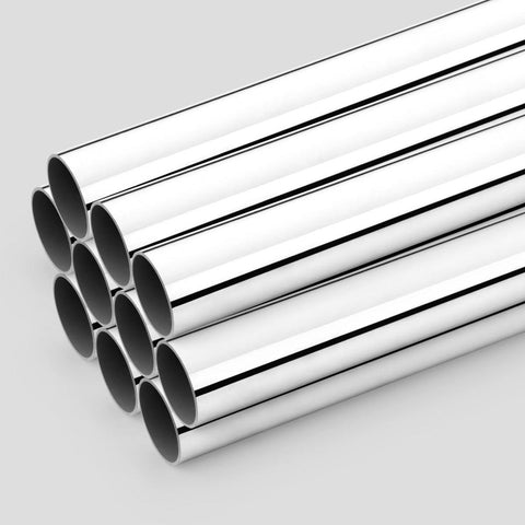 Round Rod Hanging Rail – Steel, Polished Chrome, 3000mm