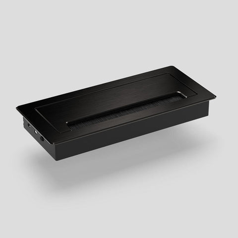 Luna Cable Entry – Aluminium, Soft-Close, Brushed Black Finish