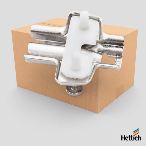 Hettich Sensys Mounting Plate – Split Dowels (Cam-Adjustable)