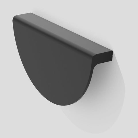 Handle Style 390.B – Half Moon, Semi-Circle – Matt Black