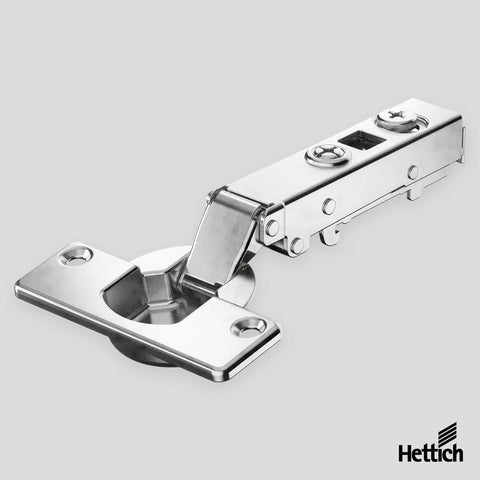 Hettich Veosys stainless steel hinge, door thickness 12 - 22mm, Full overlay - Screw-on | 9325749