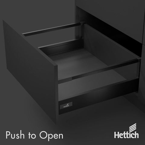 Hettich Atira Drawer – Push-to-Open – 30kg – Anthracite