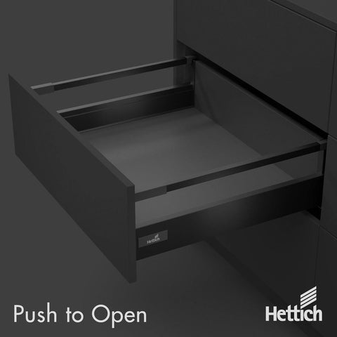 Hettich Atira Drawer – Push-to-Open – 30kg – Anthracite