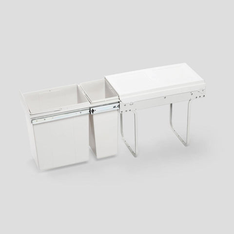KitchenLibrary Twin Slide-Out Bin – 2 x 20L, No Door-Mounting