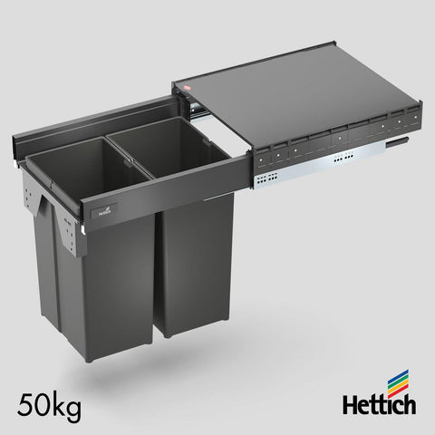 Hettich Atira Bin Set – Includes Drawer – Anthracite
