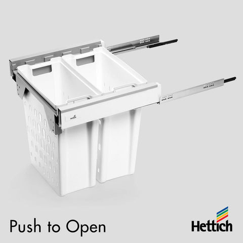 Hettich Atira Pull Laundry Set – Push-to-Open, White Drawer Included