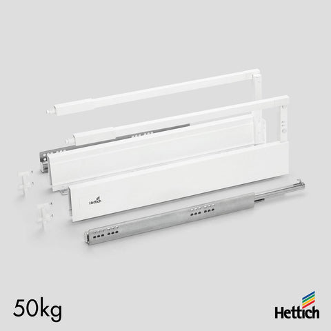 Hettich Atira Drawer, 50kg, Silent, White