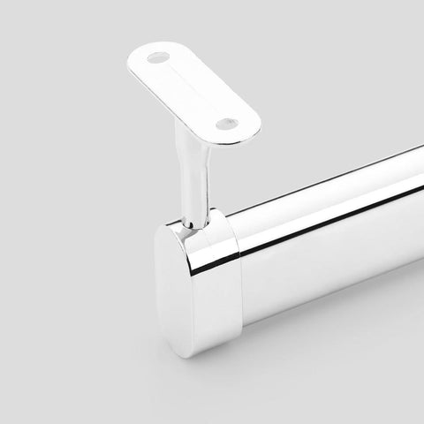 Oval end pillar - Polished chrome