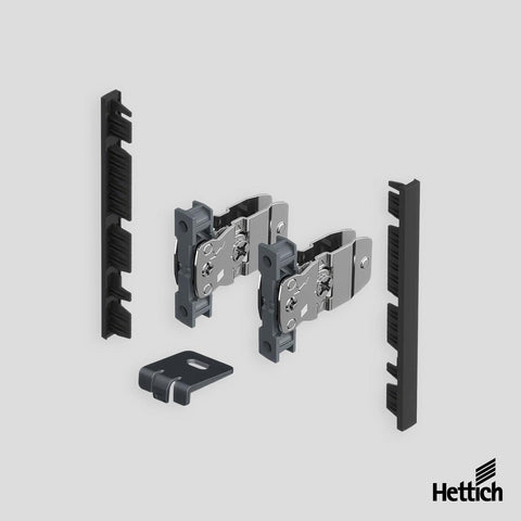 Hettich AvanTech YOU Internal drawer front, height for illumination, Anthracite