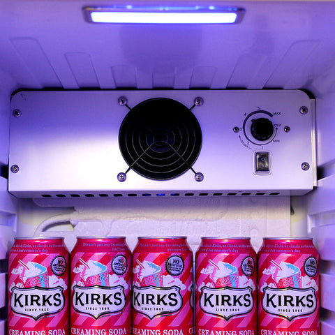 Carlton Draught Tropical Glass Door Fridge - 80 Cans Left Hinged EC68L-SSH-DRAUGHT - Model EC68L-SSH-DRAUGHT