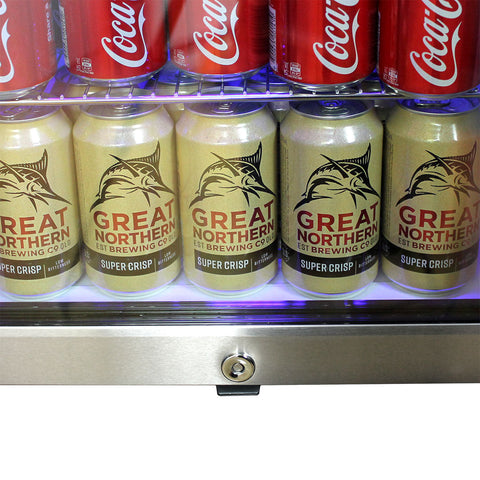 Carlton Draught Tropical Glass Door Fridge - 80 Cans Left Hinged EC68L-SSH-DRAUGHT - Model EC68L-SSH-DRAUGHT