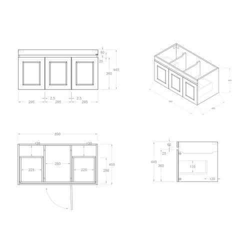 Hampton MKII Matte White Single Basin Vanity