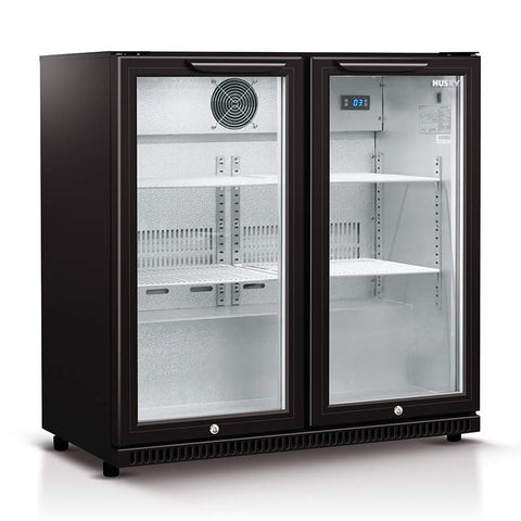 HUS-C2-840-BLK DOUBLE DOOR BACK BAR HUSKY