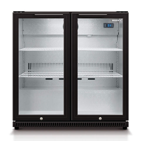 HUS-C2-840-BLK DOUBLE DOOR BACK BAR HUSKY