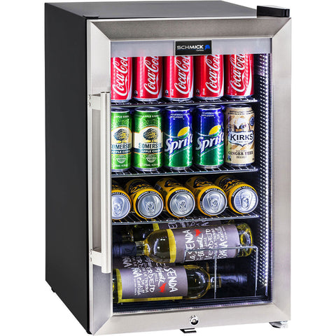 AAA Schmick Tropical Triple Glazed Outdoor Glass Bar Fridge 70 Litre - Model HUS-SC70-SS