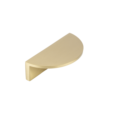 Half-Moon Solid Brass Handle | Satin Brass S-M