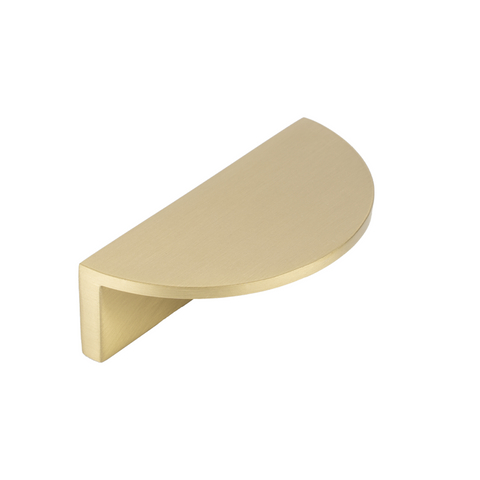 Half-Moon Solid Brass Handle | Satin Brass S-M