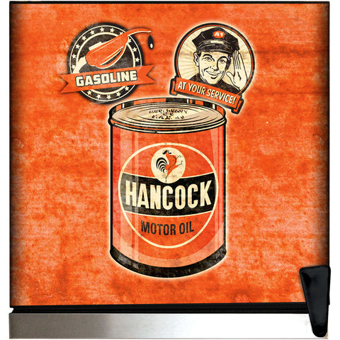 Hancock Schmick Vintage Fuel Pump Triple Glazed Alfresco Bar Fridge With LED Strip Lights - Model SC88-FP-HANCOCK