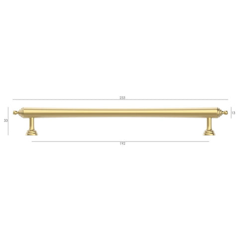 Heirloom - Brushed Brass Handle (Premium Solid Brass Construction) (140/ 171/ 233mm)
