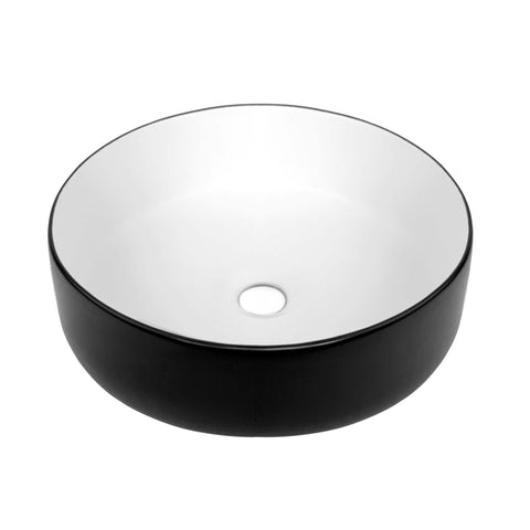 Radius Round Basin 355mm Matte White and Black