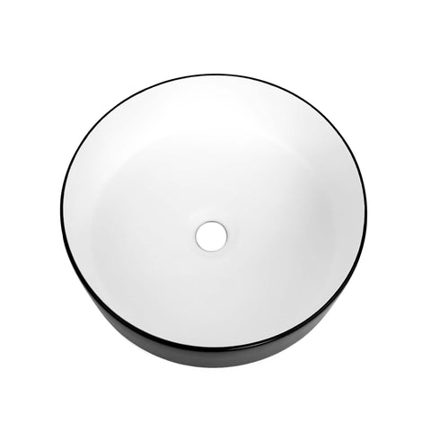Radius Round Basin 355mm Matte White and Black