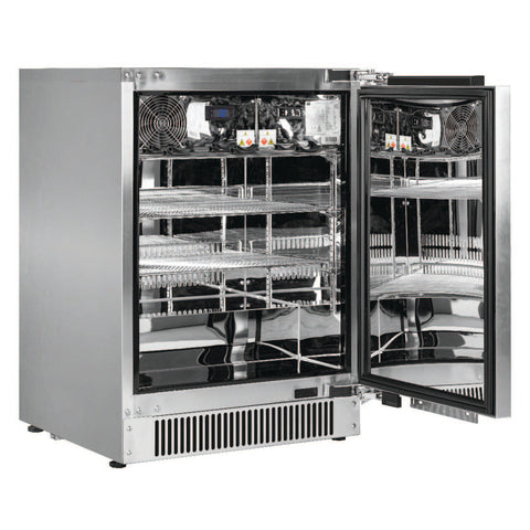 Fully Integrated Outdoor Blastcool 1 Door Bar Fridge Best Alfresco 316 Stainless Quiet Right Hinge - Model iXP1-840-R