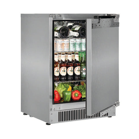 Fully Integrated Outdoor Blastcool 1 Door Bar Fridge Best Alfresco 316 Stainless Quiet Right Hinge - Model iXP1-840-R
