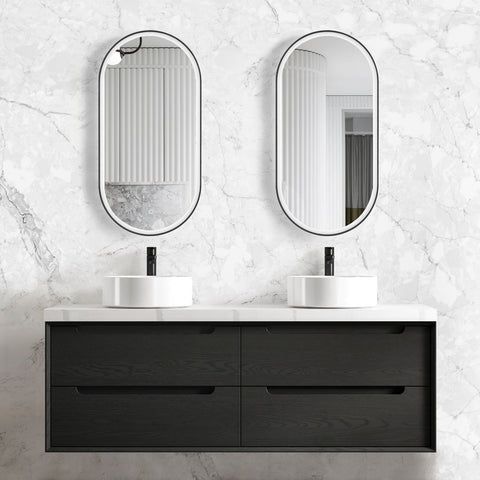 KAKADU Wall Hung Vanity 1500mm Black Oak