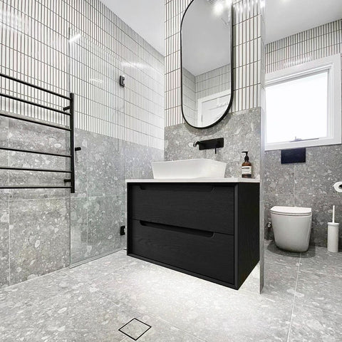 KAKADU Wall Hung Vanity 750mm Black Oak
