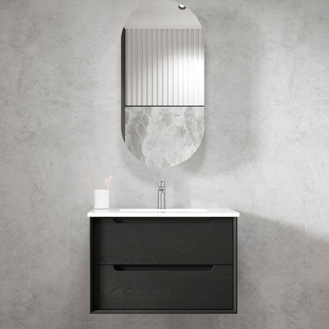 KAKADU Wall Hung Vanity 750mm Black Oak