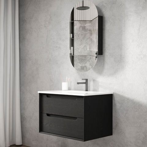 KAKADU Wall Hung Vanity 900mm Black Oak