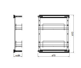Side-Mount Pull-Out System – Slim Kitchen Cabinet Storage Solution