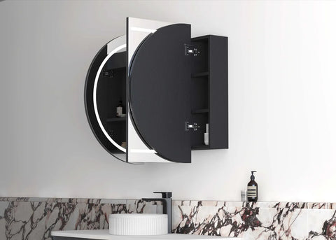 LED COOGEE Shaving Cabinet 1200mm Natural Oak/ Black Oak/ Matte White
