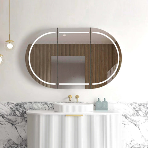 Bondi LED Natural Oak Shaving Cabinet LED Shaving Cabinet Otti Australia 1200mm