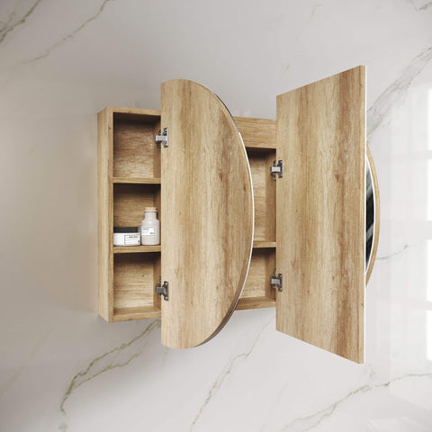 Bondi LED Natural Oak Shaving Cabinet