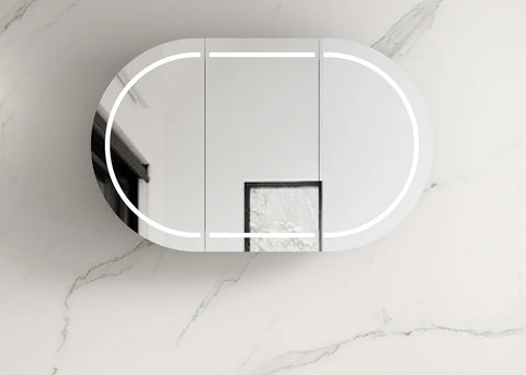 LED COOGEE Shaving Cabinet 1200mm Natural Oak/ Black Oak/ Matte White