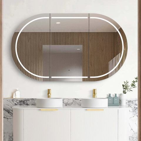Bondi LED Natural Oak Shaving Cabinet LED Shaving Cabinet Otti Australia 1500mm